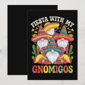 Fiesta mit meinem Gnomigos Gnome Cinco de Mayo Einladung (Vorne/Hinten)