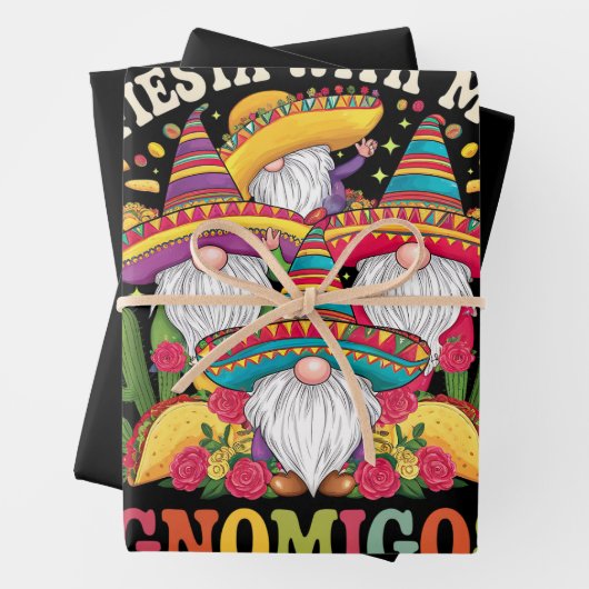 Fiesta mit meinem Gnomigos Gnome Cinco de Mayo Geschenkpapier Set (Beispiel)