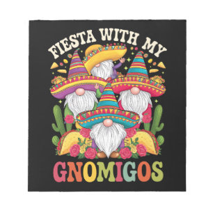 Fiesta mit meinem Gnomigos Gnome Cinco de Mayo Notizblock