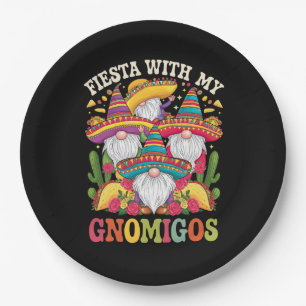 Fiesta mit meinem Gnomigos Gnome Cinco de Mayo Pappteller