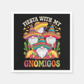 Fiesta mit meinem Gnomigos Gnome Cinco de Mayo Serviette (Vorderseite)
