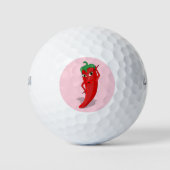 Fiesta mit rotem, heißem Pfeffer Diva Pastell rosa Golfball (Vorderseite)