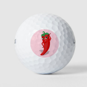 Fiesta mit rotem, heißem Pfeffer Diva Pastell rosa Golfball