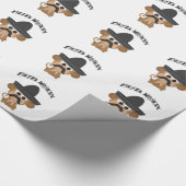 Fiesta Monkey mit einem Mustai und mexikanischem S Geschenkpapier (Ecke)