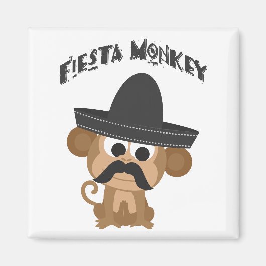 Fiesta Monkey mit einem Mustai und mexikanischem S Magnet (Vorne)