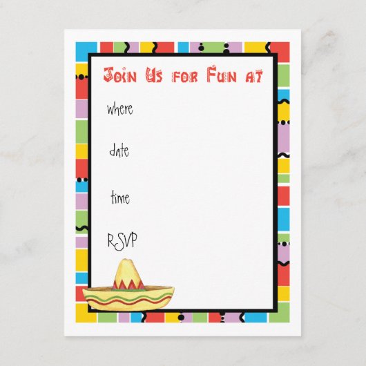 Fiesta Mops Einladung (Rückseite)