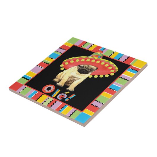 Fiesta-Mops Fliese (Seite)