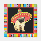 Fiesta Mops Magnet (Vorne)
