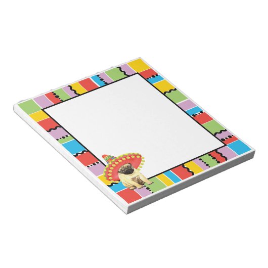 Fiesta Mops Notizblock (angewinkelt)