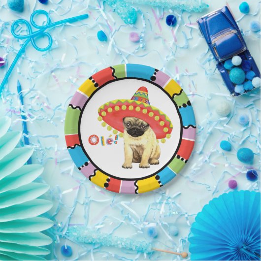 Fiesta-Mops Pappteller (Party)