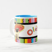 Fiesta-Mops Zweifarbige Tasse (Vorderseite Links)