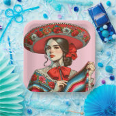 Fiesta Mujer Mariachi Party Pappteller (Party)