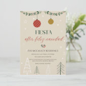 Fiesta nach Feliz Navidad Party Celebration Einladung (Stehend Vorderseite)