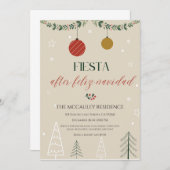Fiesta nach Feliz Navidad Party Celebration Einladung (Vorne/Hinten)