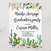 Fiesta Nacho Average Graduation Party Einladung (Vorne/Hinten)