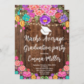 Fiesta Nacho Average Graduation Party Einladung (Vorne/Hinten)