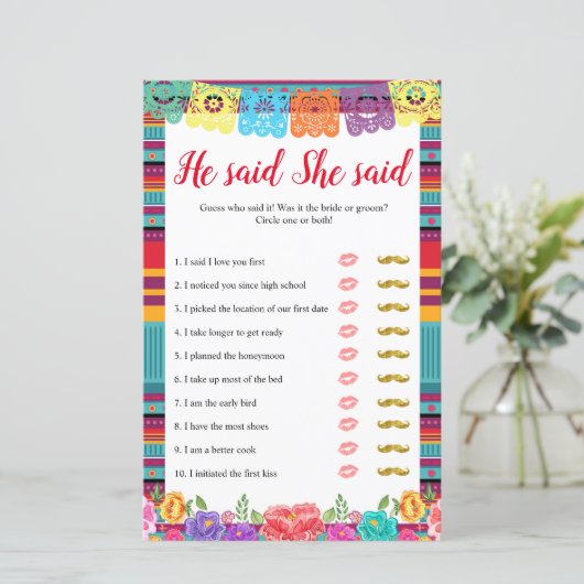 Fiesta nacho Durchschnitt sagte er, sie sagte, Spi (Stehend Vorderseite)