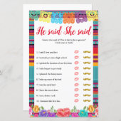 Fiesta nacho Durchschnitt sagte er, sie sagte, Spi (Vorne/Hinten)