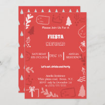 Fiesta Navidad Feierliche Einladung