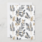 Fiesta Navidad Soft Pastel Wreath and Leaves Einladung (Rückseite)