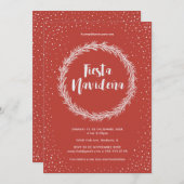 Fiesta Navideña Navidad Einladung (Vorne/Hinten)