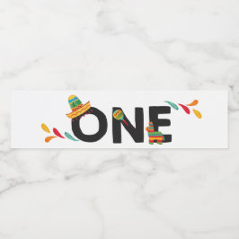 Fiesta ONE Birthday Water Flasche Labels Wasserflaschenetikett