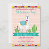 Fiesta, Ooh La Llama Einladung zum Geburtstag (Vorderseite)