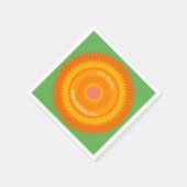 Fiesta Orange Sun Kaleidoscope Napkins Serviette (Ecke)