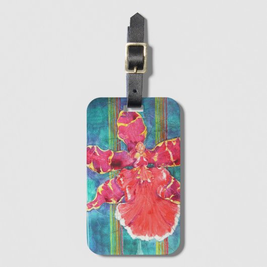 Fiesta-Orchidee Gepäckanhänger (Vorderseite Vertikal)