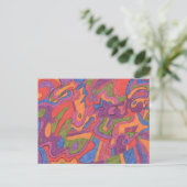 Fiesta, Original Abstrakt Postkarte (Stehend Vorderseite)