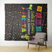 Fiesta-Paar-Shower-Hintergrund Wandteppich (Beispiel (Horizontal))