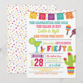 Fiesta Paare Dusche Einladung - Weiß (Vorne/Hinten)