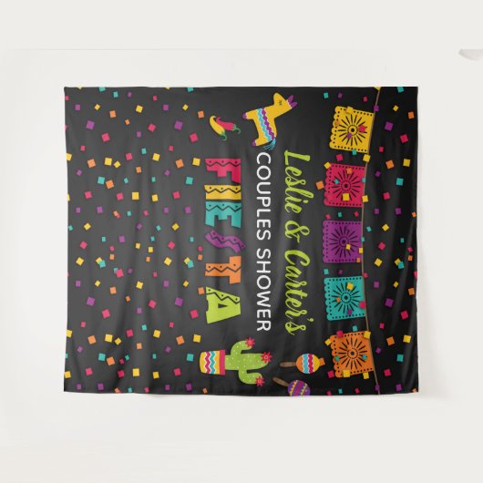 Fiesta Paare Dusche Hintergrund - Piñata Wandteppich (Vorderseite (Horizontal))