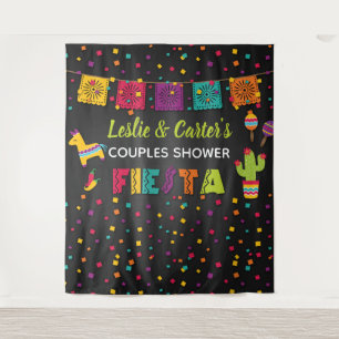 Fiesta Paare Dusche Hintergrund - Piñata Wandteppich
