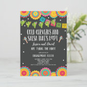 Fiesta Paare Engagement Partei Bridal Fiesta Inv Einladung (Stehend Vorderseite)