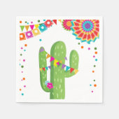 Fiesta Paper Napkin Mexican Cactus Floral Birthday Serviette (Vorderseite)