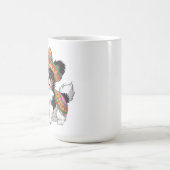 Fiesta Papillon Dog Wearing Sombrero und Sarape Kaffeetasse (Mittel)
