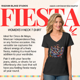 Fiesta-Pärchen-Tanz Damen V-Ausschnitt T-Shirt