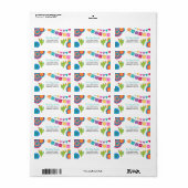 Fiesta Party Address Labels Mexican Fiesta Party Adressaufkleber (Vorne)
