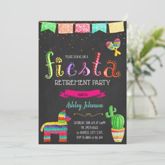 Fiesta-Party Einladung (Stehend Vorderseite)