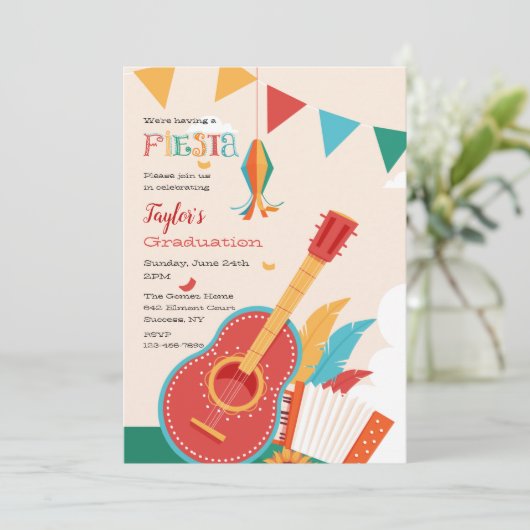 Fiesta Party Einladung (Stehend Vorderseite)