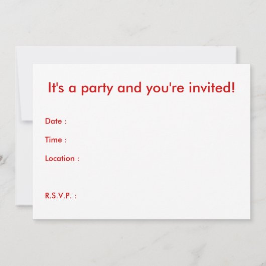 Fiesta Party Einladung (Rückseite)