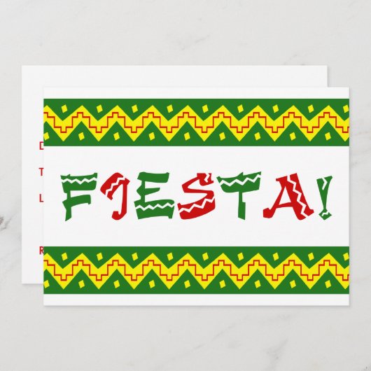 Fiesta Party Einladung (Vorne/Hinten)