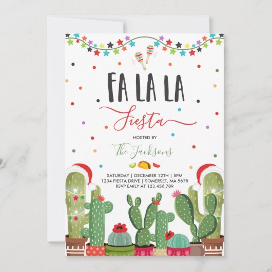 Fiesta Party Einladung La Fiesta (Vorderseite)