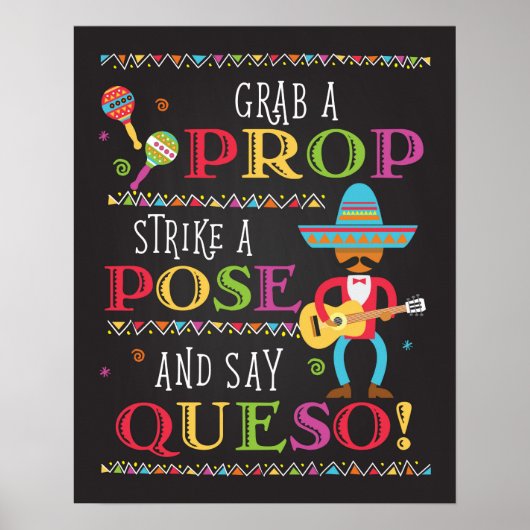 Fiesta Party Foto Prop Booth Poster (Vorne)