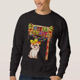 Fiesta Party Mexican Shih Tzu Sombrero Cinco De M Sweatshirt