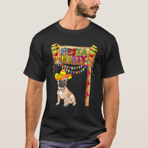Fiesta Party Mexikanischer Bulldog Cinco De Mayo T-Shirt