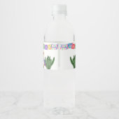 Fiesta Party mit Papel Picado Jagd und Kaktus Wasserflaschenetikett (Rückseite)