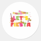 Fiesta Party Round-Sticker-Etikett Runder Aufkleber (Vorderseite)