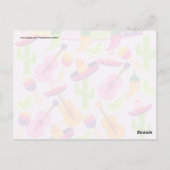 Fiesta Party Sombrero Cactus Limes Paprikaschoten Postkarte (Rückseite)